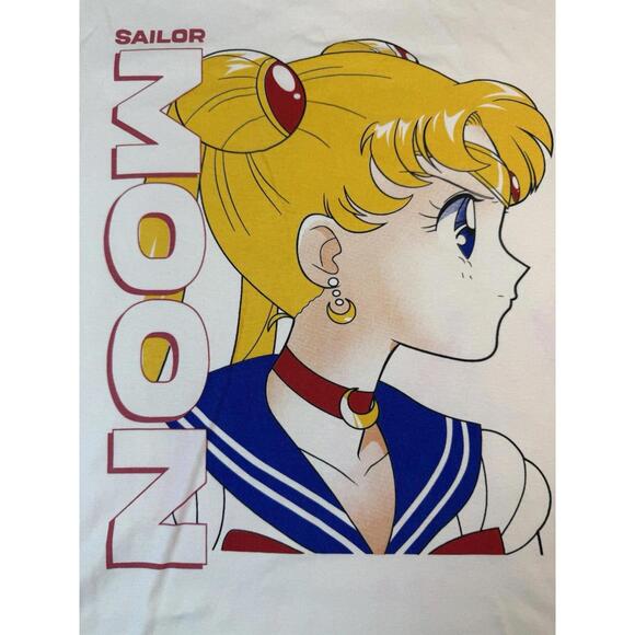 Disney Other - Sailor Moon Usagi Tsukino Anime T-Shirt Small White Retro Fashion. Super Cute!